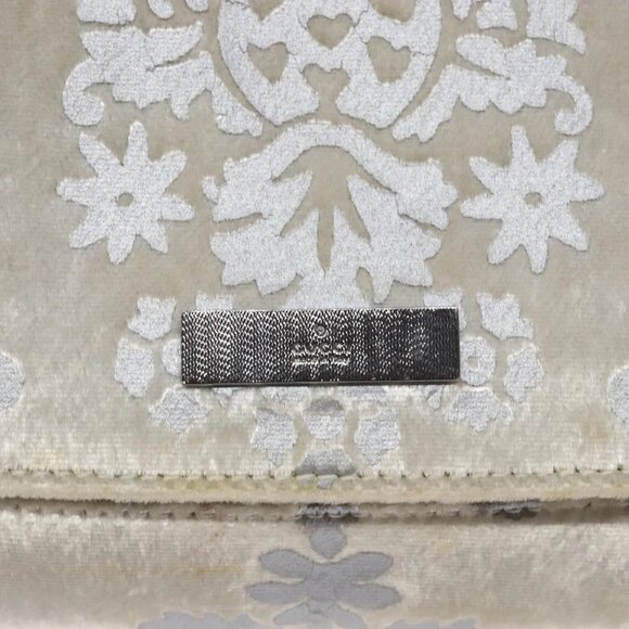 GUCCI Chain Shoulder Bag Velor White 007 2033 1705 Auth 138324 - Picture 11 of 16